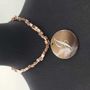 'J'‎ Monogram Necklace-10"